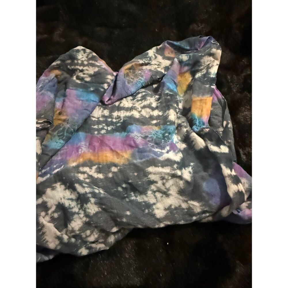 Staring at stars blue ice tye dye light infinity scarf